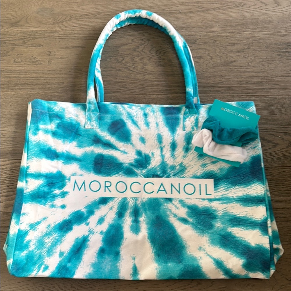 NWOT MOROCCANOIL Turquoise Tie-Dye Women Bag